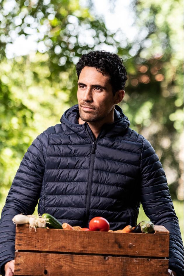 Doudoune bleue avec capuche pour homme - GODART