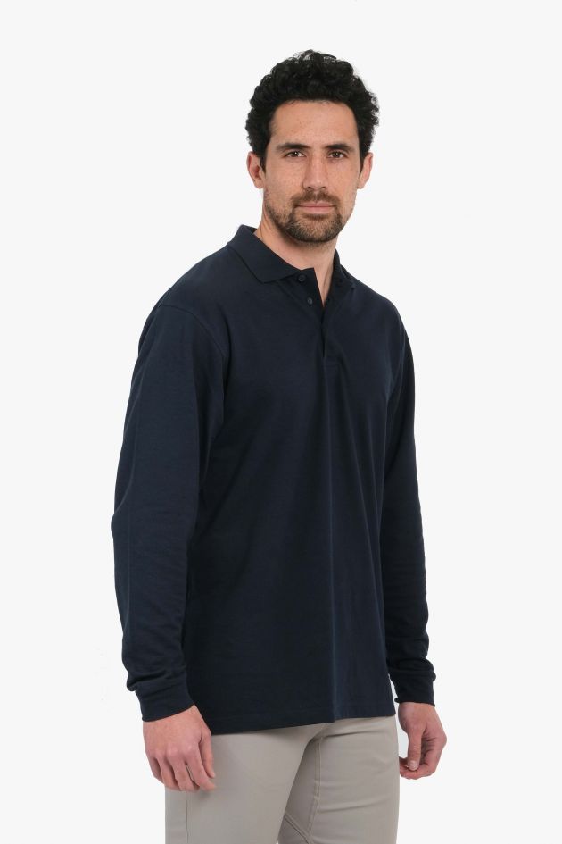 Polo homme manches longues l SAFRANO