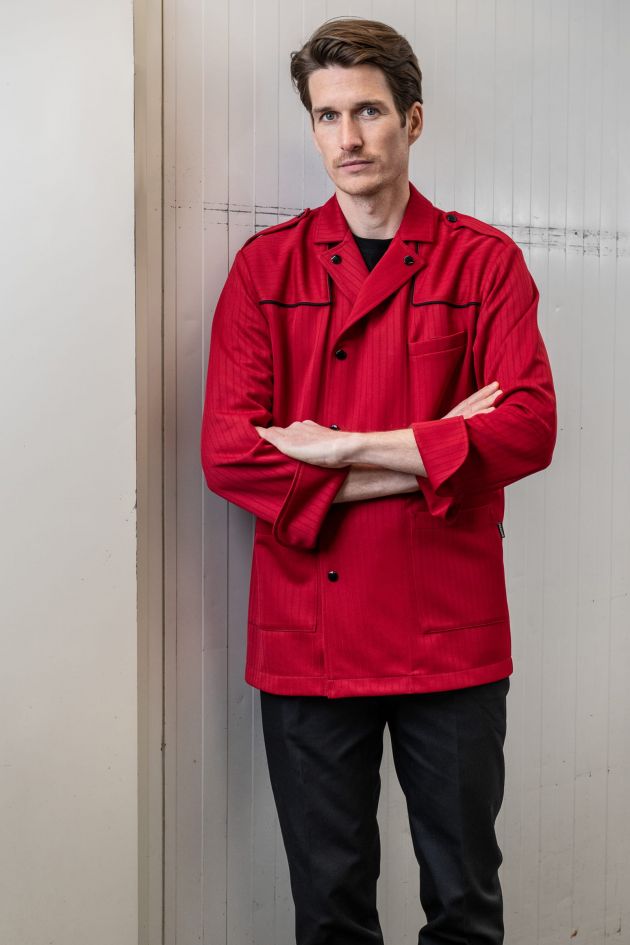 Veste de boucher Bragard - SAUL - ROUGE